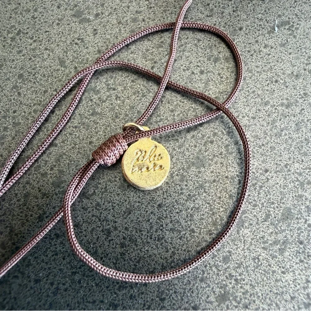 Blee Inara Bold Matte Gold Disc Adjustable Necklace